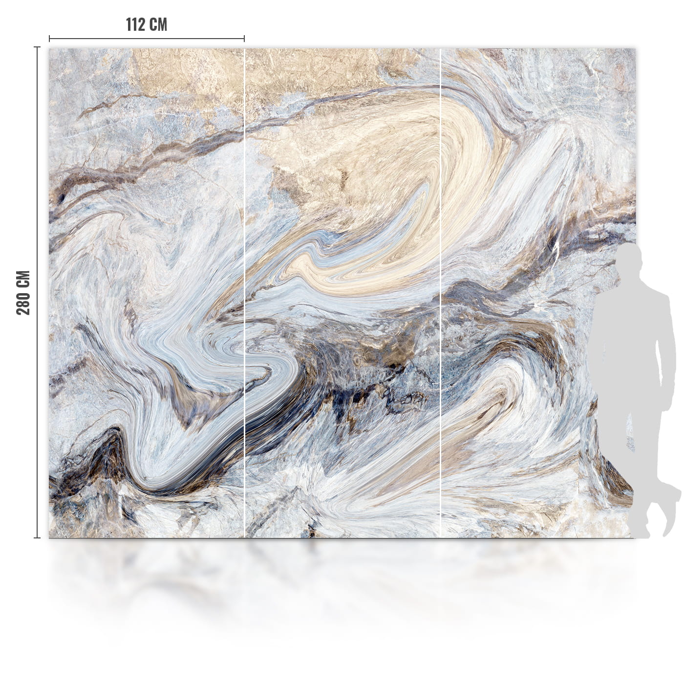 Płyta Węglowa WPC Blue Art Błyszcząca 280x112 cm